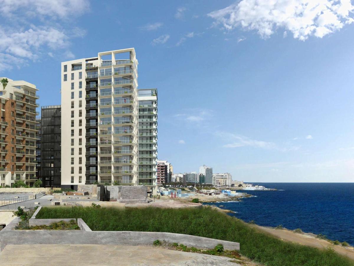 Seafront Lux Apart Inc Pool, Upmarket Area 슬리에마 외부 사진
